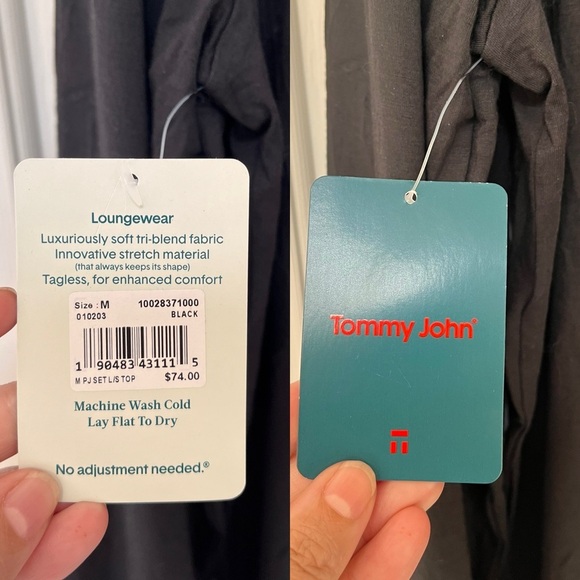 NWT Tommy John Men’s Long Sleeve Button-Down Pajama Top M - Picture 9 of 11